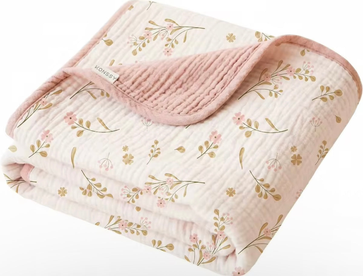 Manta de Muselina Rosa